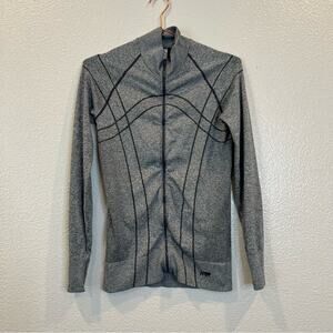 Marika Tek Zip-Front Seamless Jacket full zip heather gray